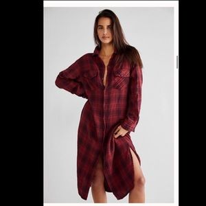 CP shades x free people plaid maxi top